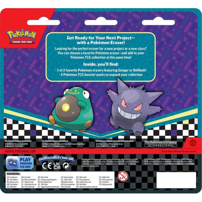 Pokemon - Scarlet & Violet - 2-pack Blister med Pokemon-viskelær