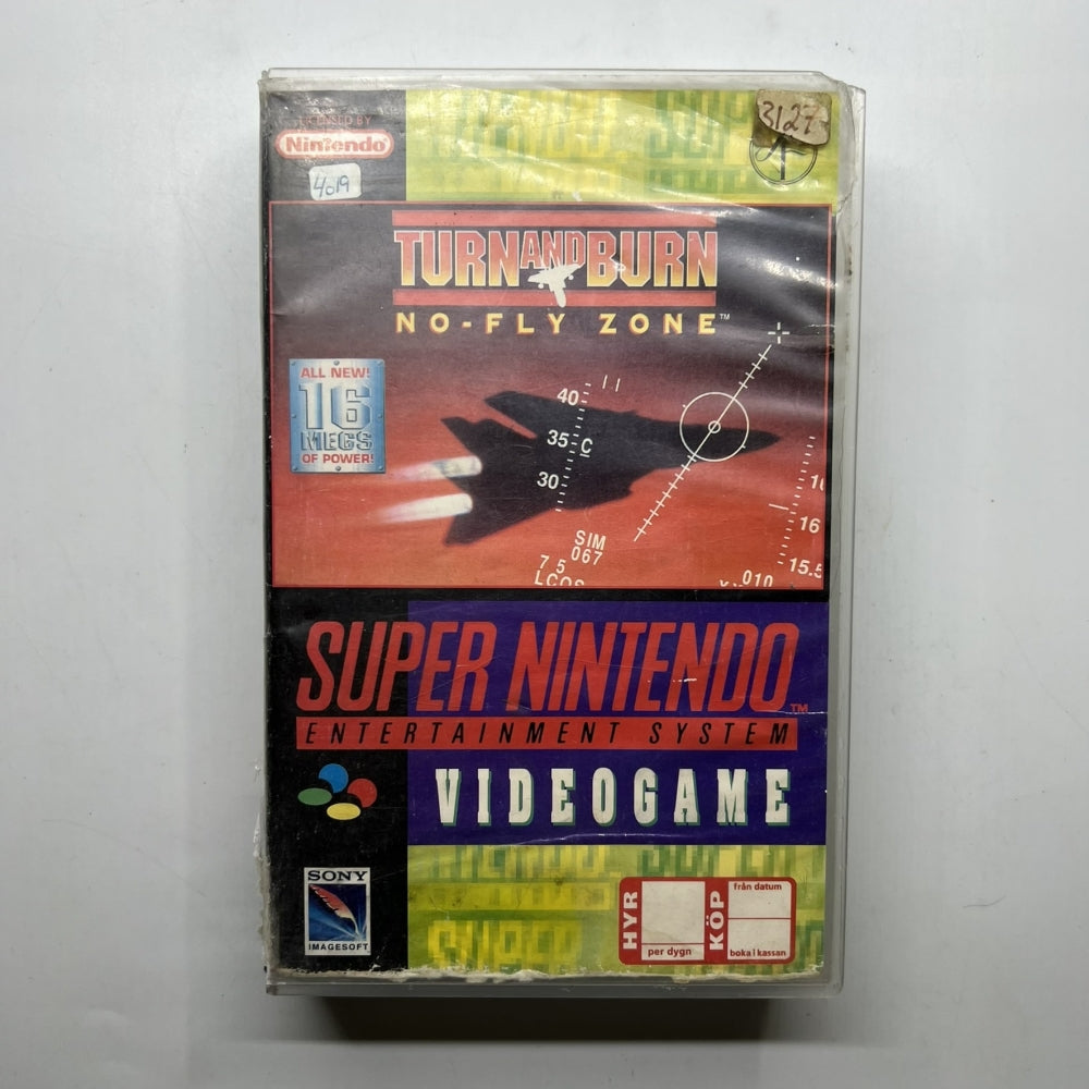 Turn And Burn No Fly Zone - Super Nintendo NES Utleieutgave