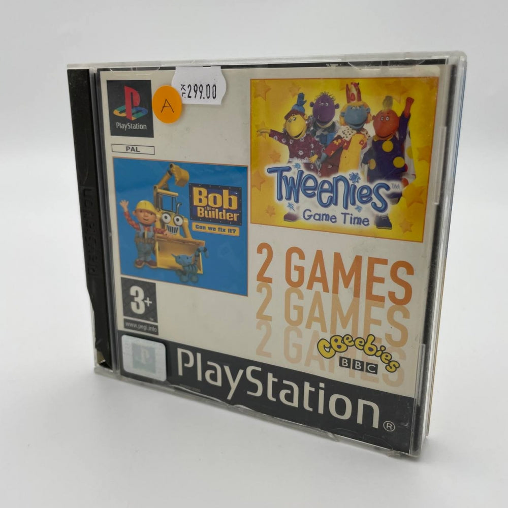 2 games: Bob the Builder - Can We Fix It? & Tweenes Game Time - Playstation 1 (PS1)