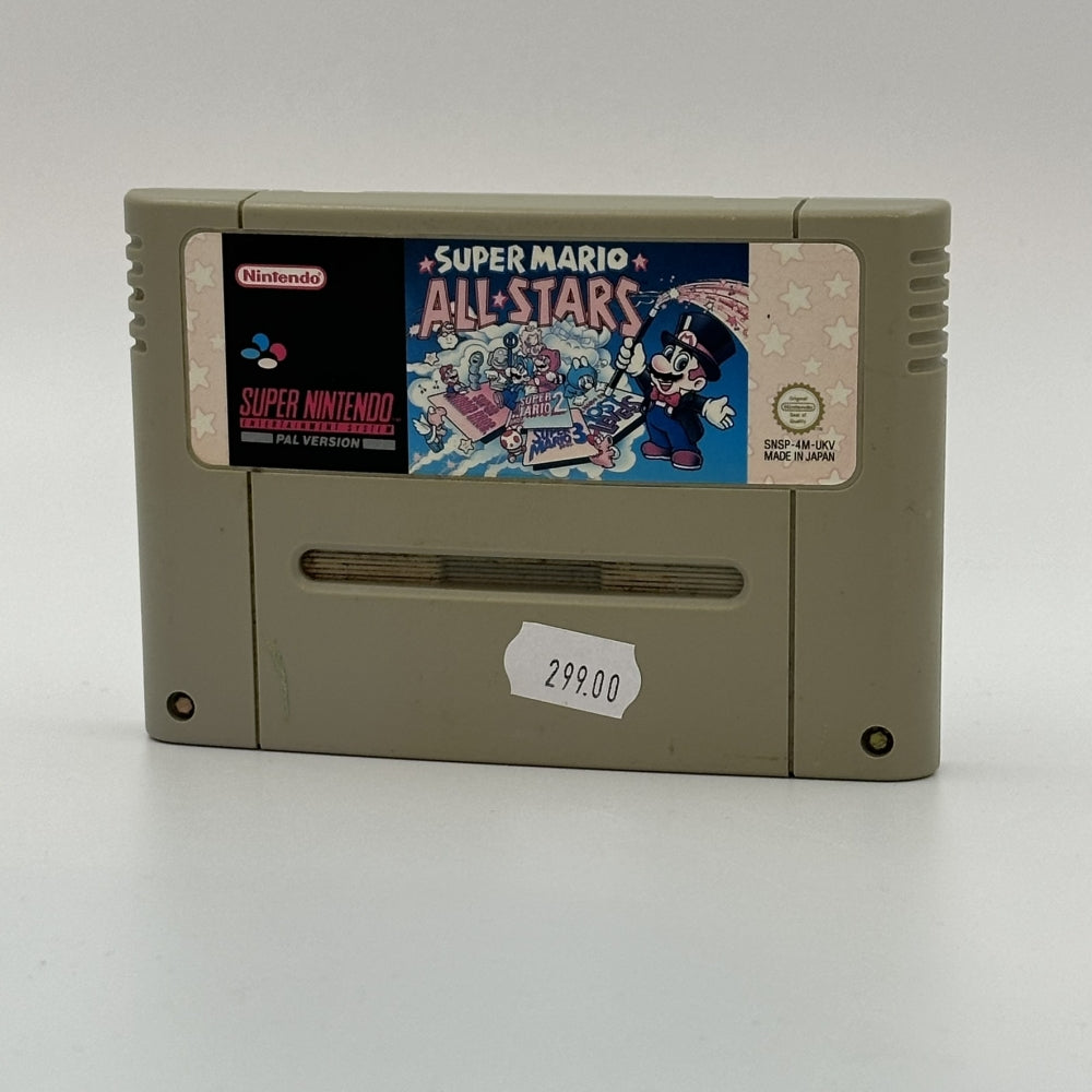 Super Mario All Stars Cart (PAL/UKV) Farge falmet til Super Nintendo (SNES)