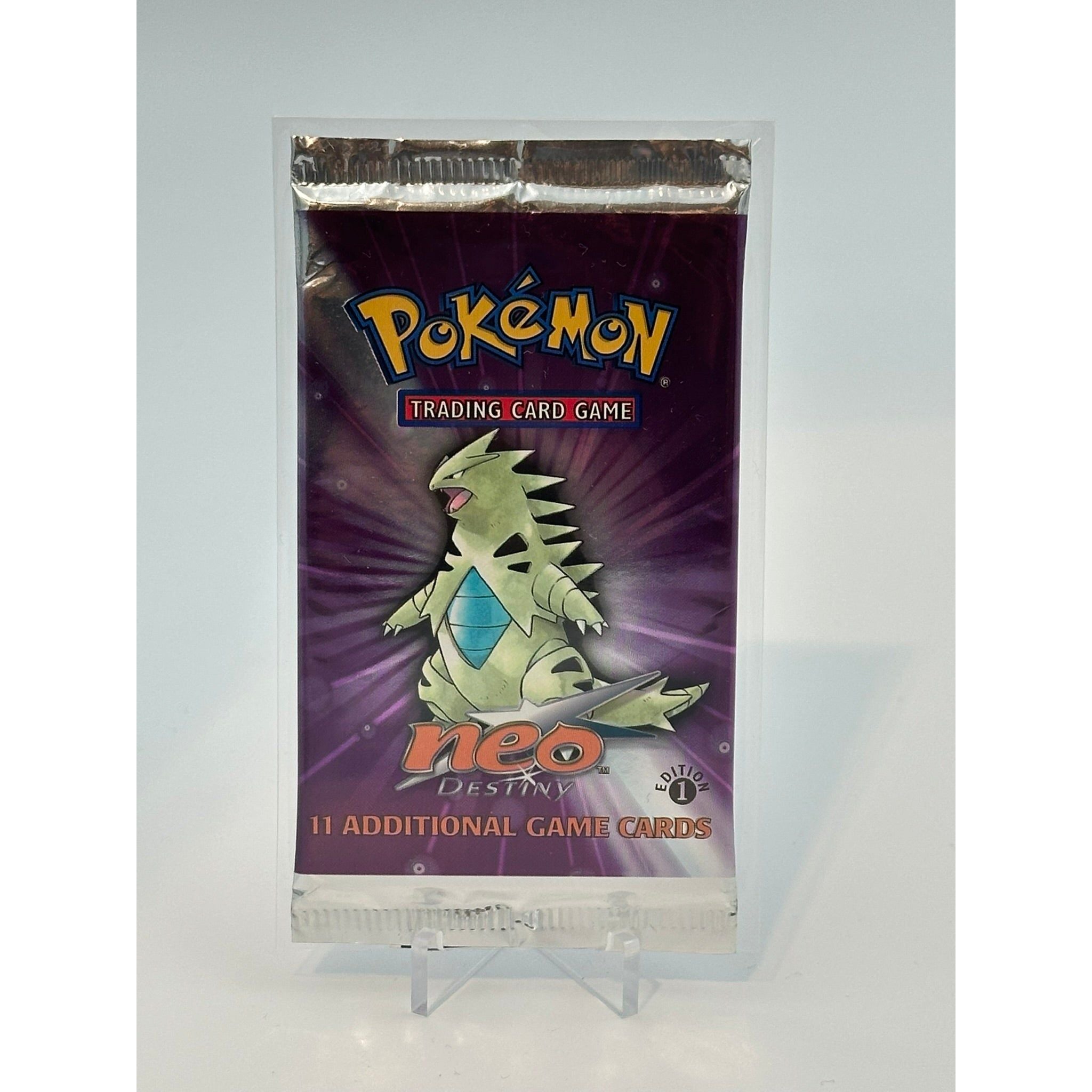 Pokemon - Neo Destiny 1. Edition (2002) - Booster Pack (Tyranitar art)