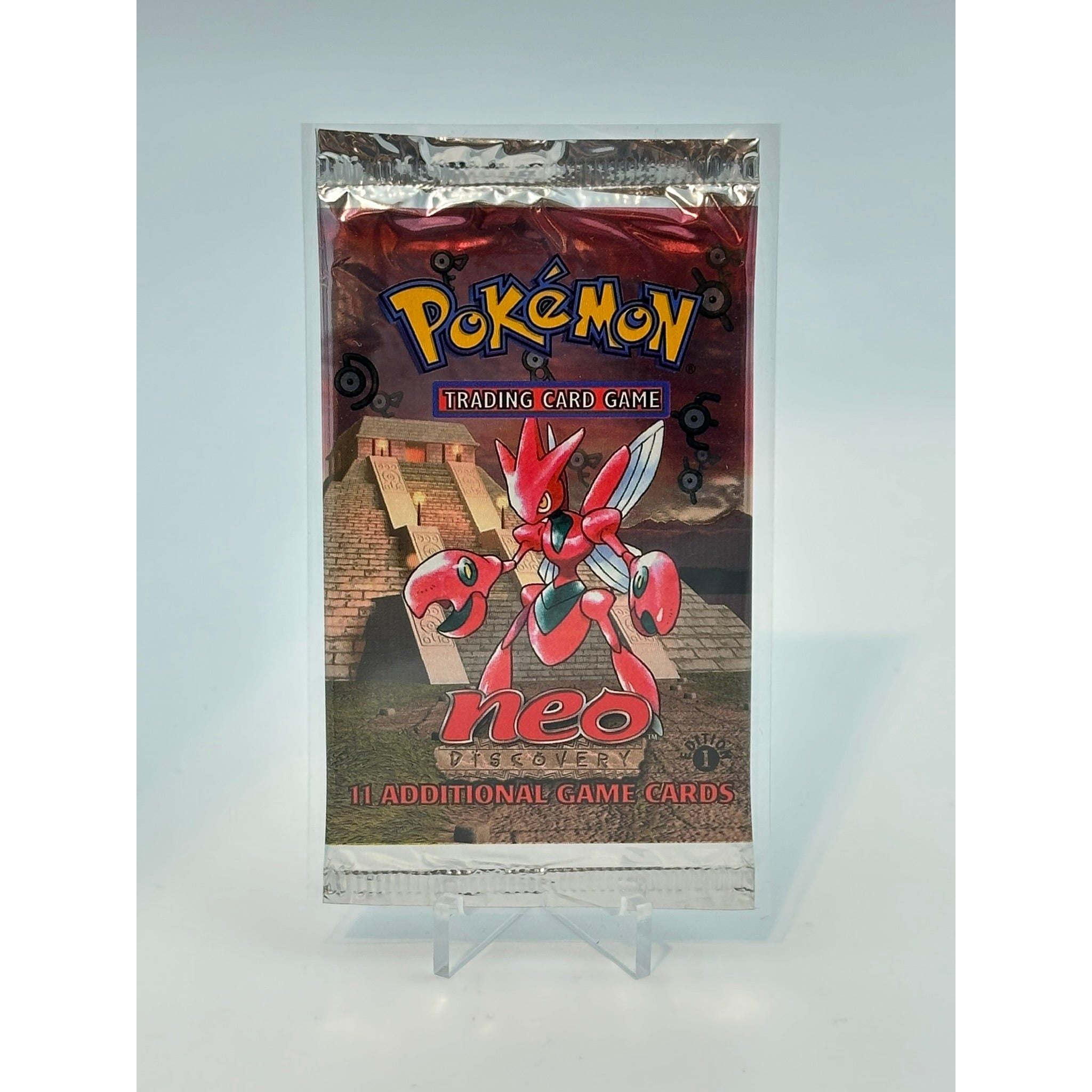 Pokemon - Neo Discovery 1. Edition (2001) - Booster Pack (Scizor art) Pokemon - Neo Discovery 1. Edition (2001) - Booster Pack (Scizor art)