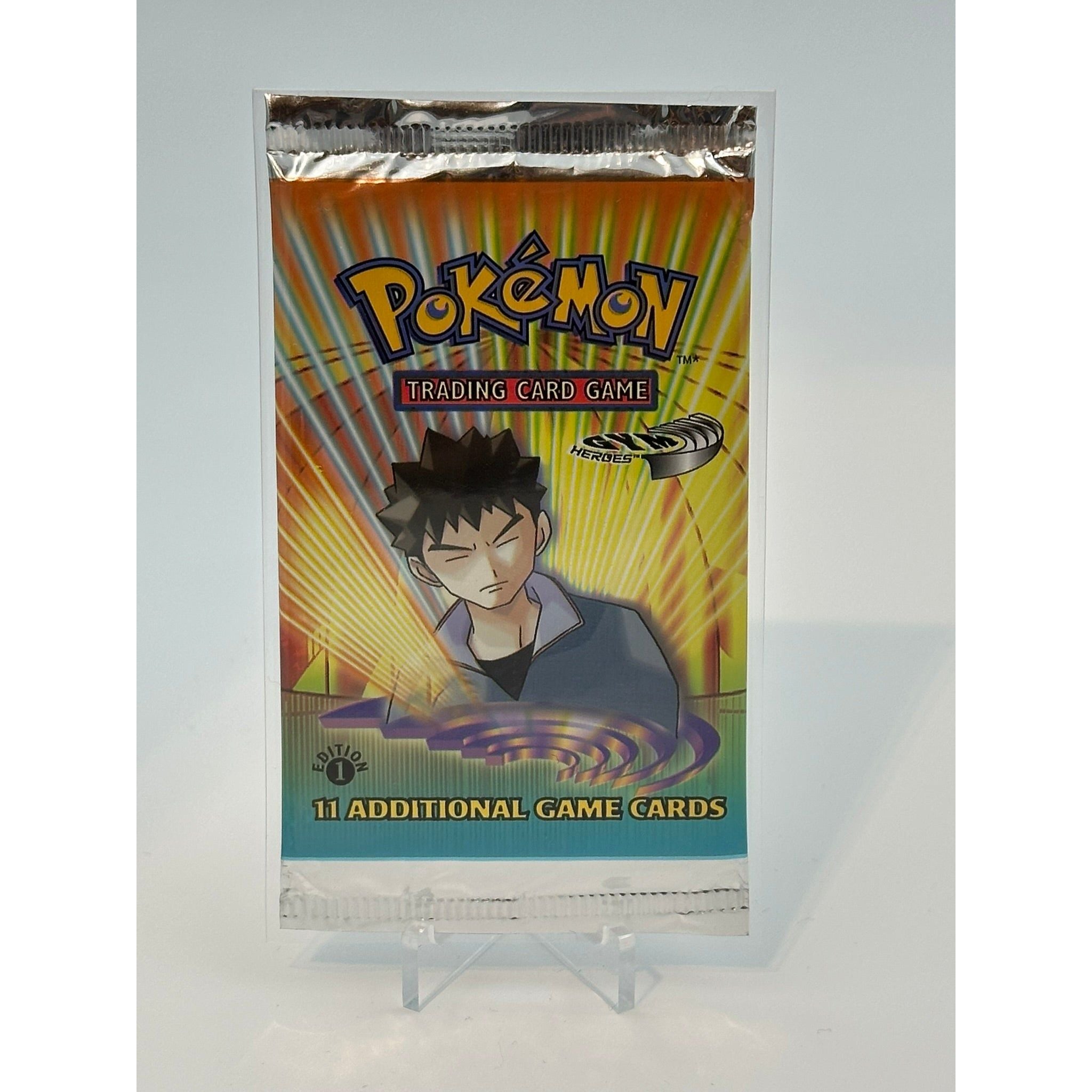 Pokemon - Gym Heroes 1. Edition (2000) - Booster Pack (Brock art)