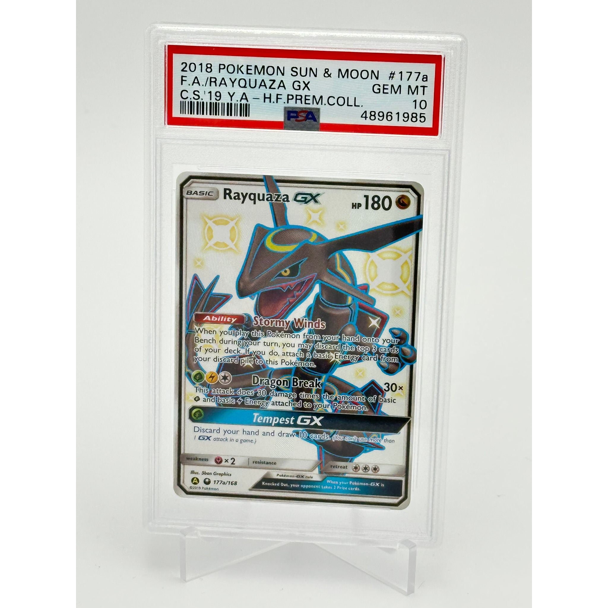 Rayquaza GX Full Art – SM177a – PSA 10 GEM MINT