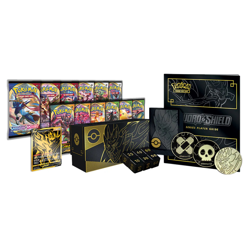 Pokemon - Sword & Shield Zamazenta ELLER Zacian - Elite Trainer Box Plus (Tilfeldig art)