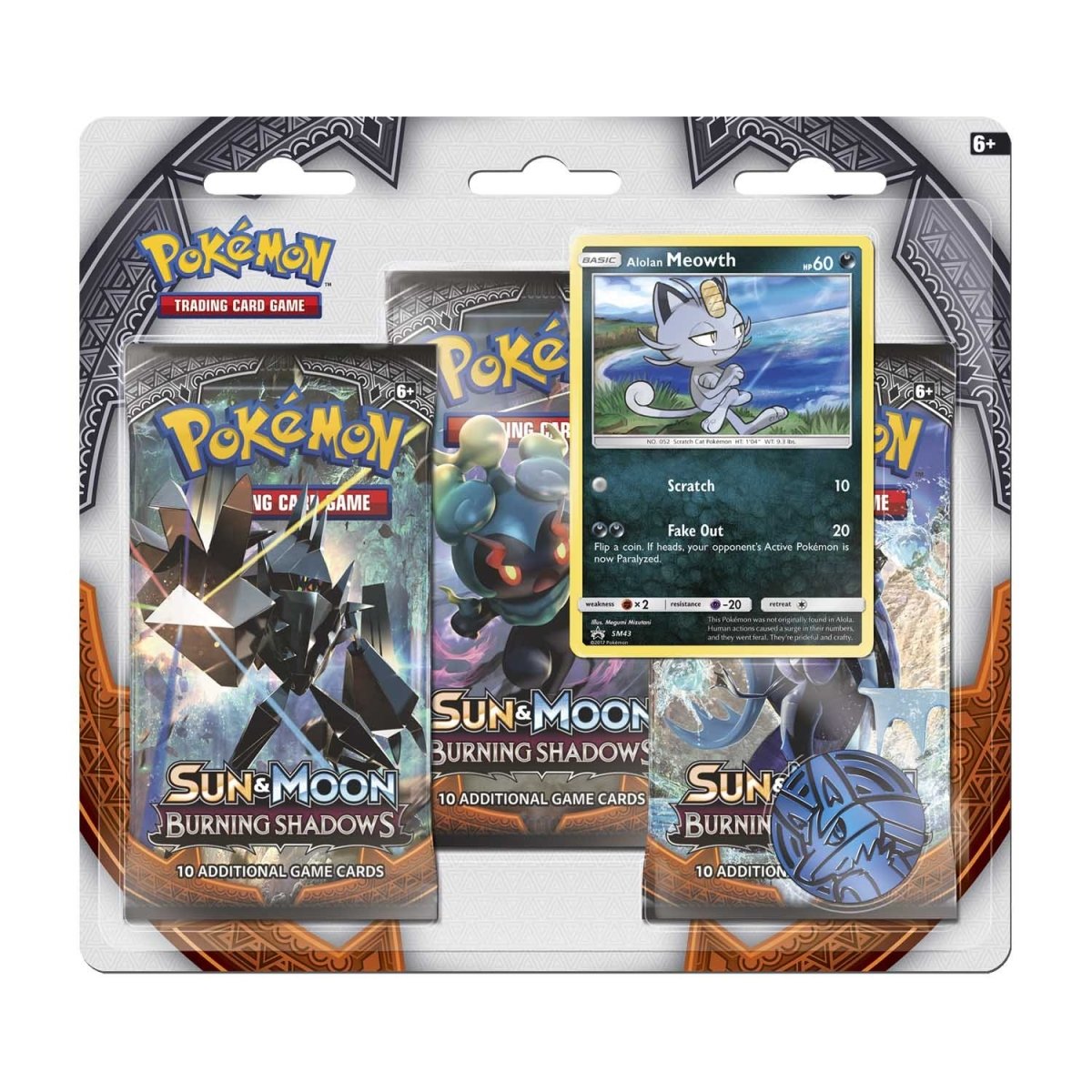 Pokemon - Burning Shadows - 3 Pack Blister (Tilfeldig promo)