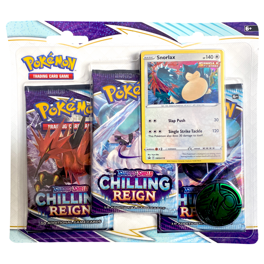Pokemon - Chilling Reign - 3 Pack Blister (Tilfeldig promo)