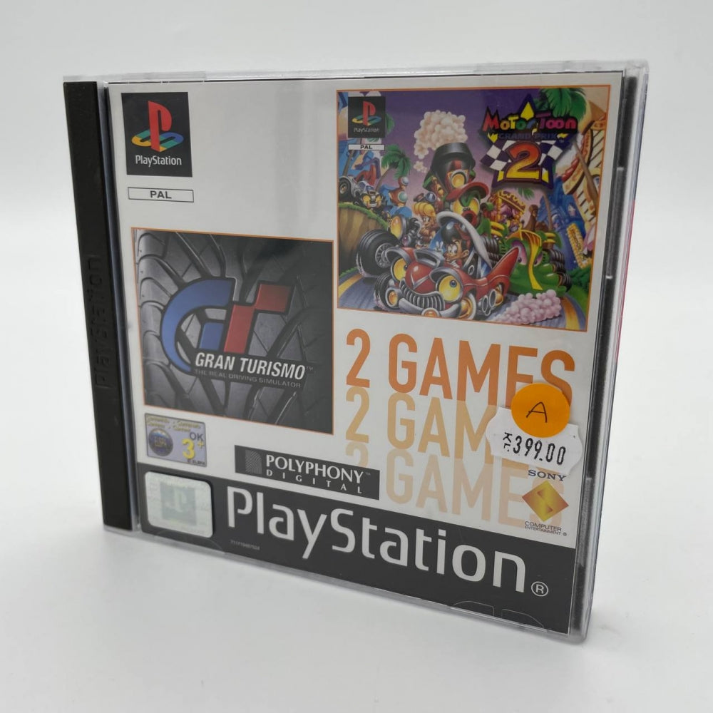 2 games: Gran Turismo & Motor Toon Grand Prix 2 - Playstation 1 (PS1)