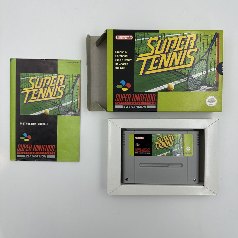 Super Tennis I eske (PAL/UKV) til Super Nintendo (SNES)