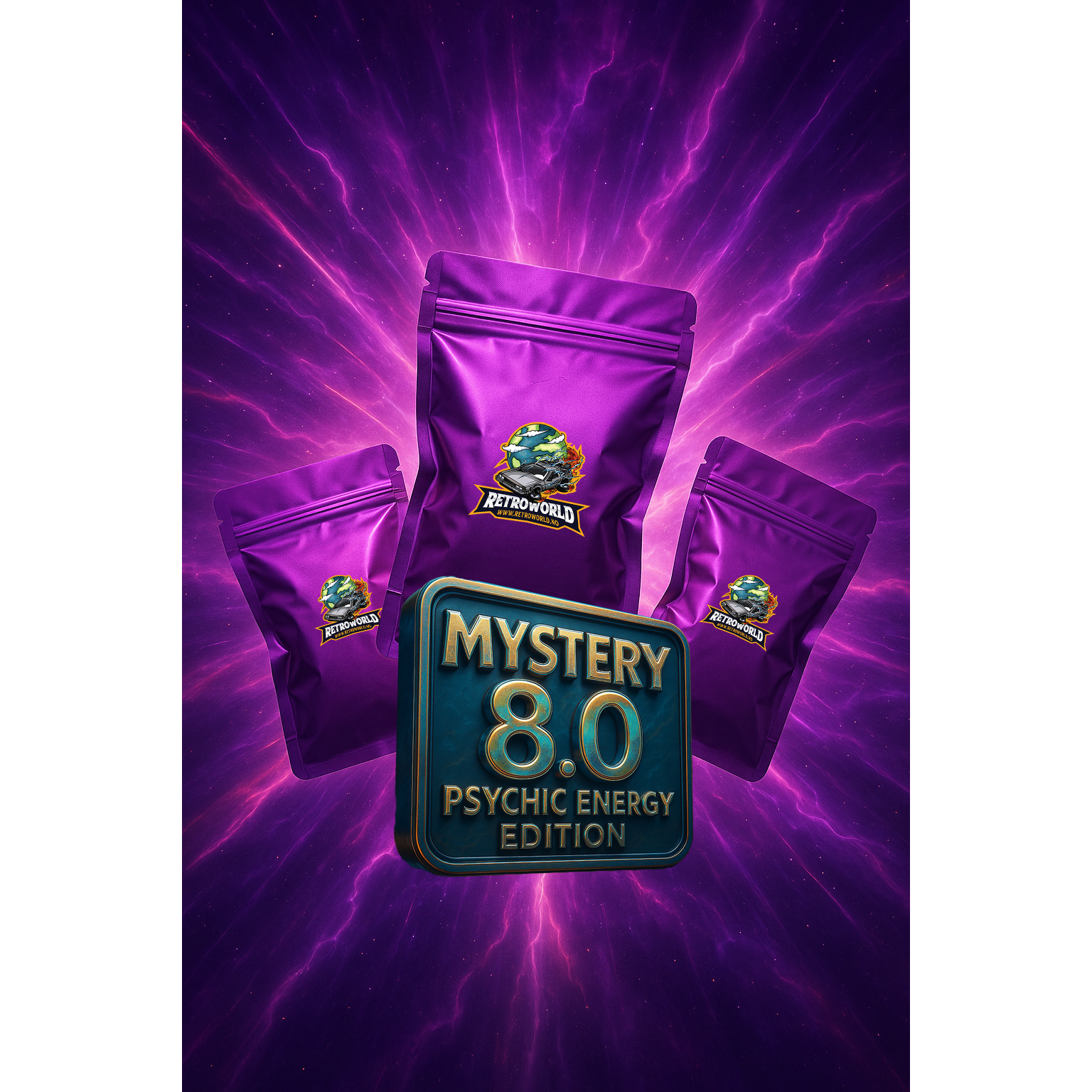 Pokemon - Retro World Mystery 8.0 Psychic Energy Edition (Kun 51 tilgjengelige)