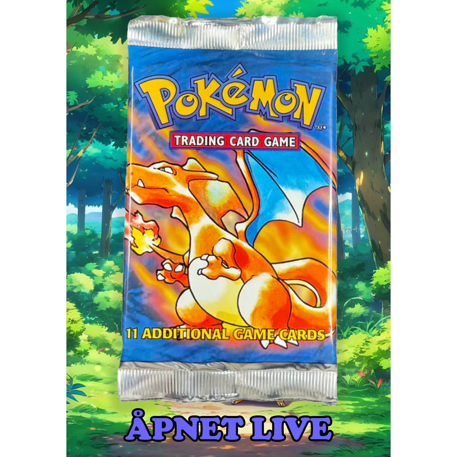 Pokemon - Base Set (UK 4th Print) - Booster Pack (ÅPNET LIVE SKIP THE LINE) (Tilfeldig Art) (Box Break ved 10stk solgte packs)