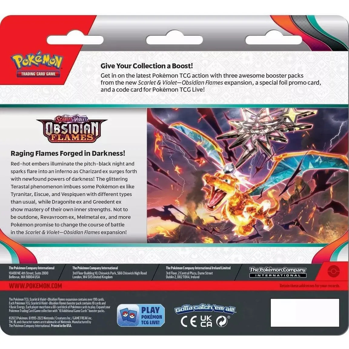 Pokemon - Obsidian Flames - 3-Pack Blister