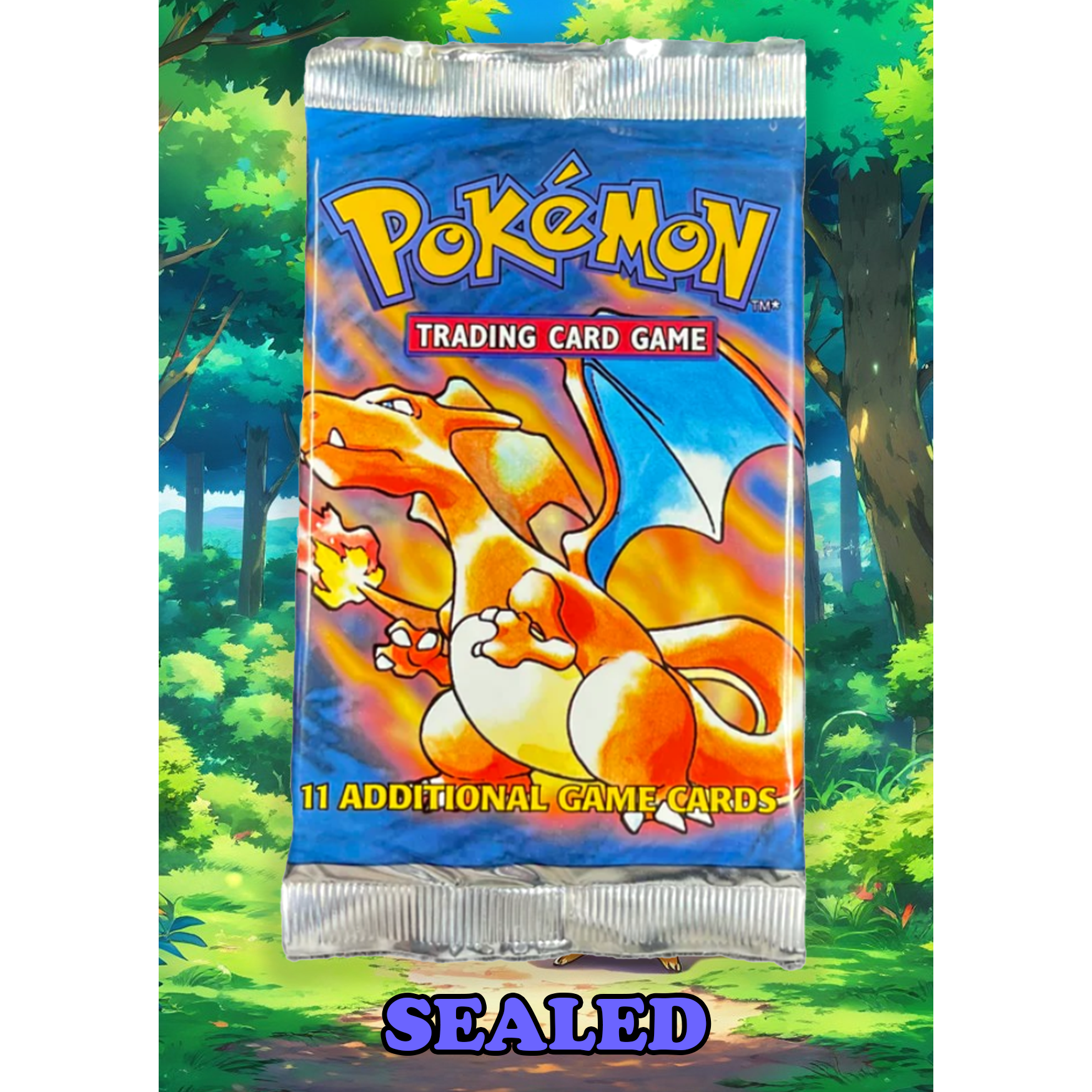 Pokemon - Base Set (UK 4th Print) - Booster Pack (TAMPER SEALED) (Tilfeldig Art) (Box Break ved 10stk solgte packs)