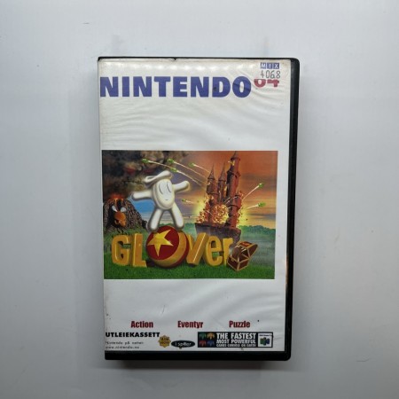 Glover norsk utleiespill i cover til Nintendo 64