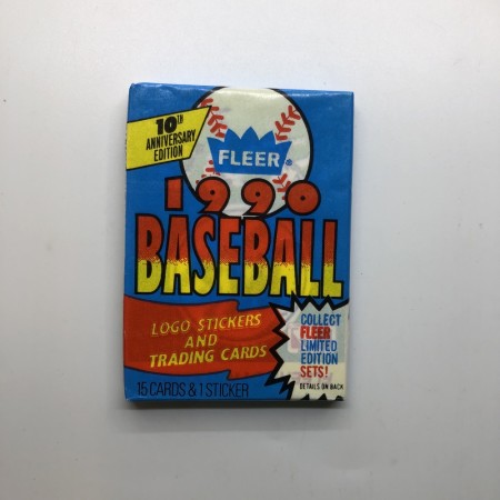 Fleer Baseball Logo Stickers and Trading Cards fra 1990