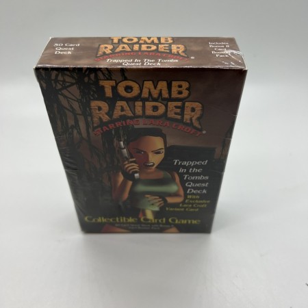 Tomb Raider CCG Trapped In The Tombs Quest Deck fra 1999!
