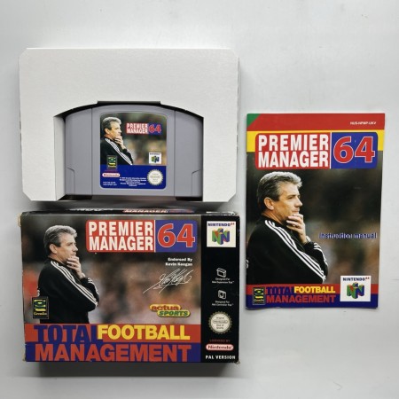 Premier Manager 64 i original eske til Nintendo 64