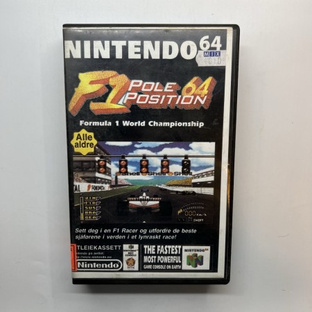 F1 Pole Position 64 norsk utleiespill i cover til Nintendo 64