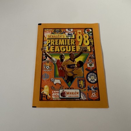 Uåpnet pakke Merlin's Premier League 98 Sticker Pack