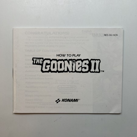 The Goonies 2 SCN manual til Nintendo NES