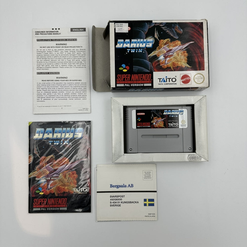 Darius Twin CIB (PAL/SCN) til Super Nintendo (SNES)