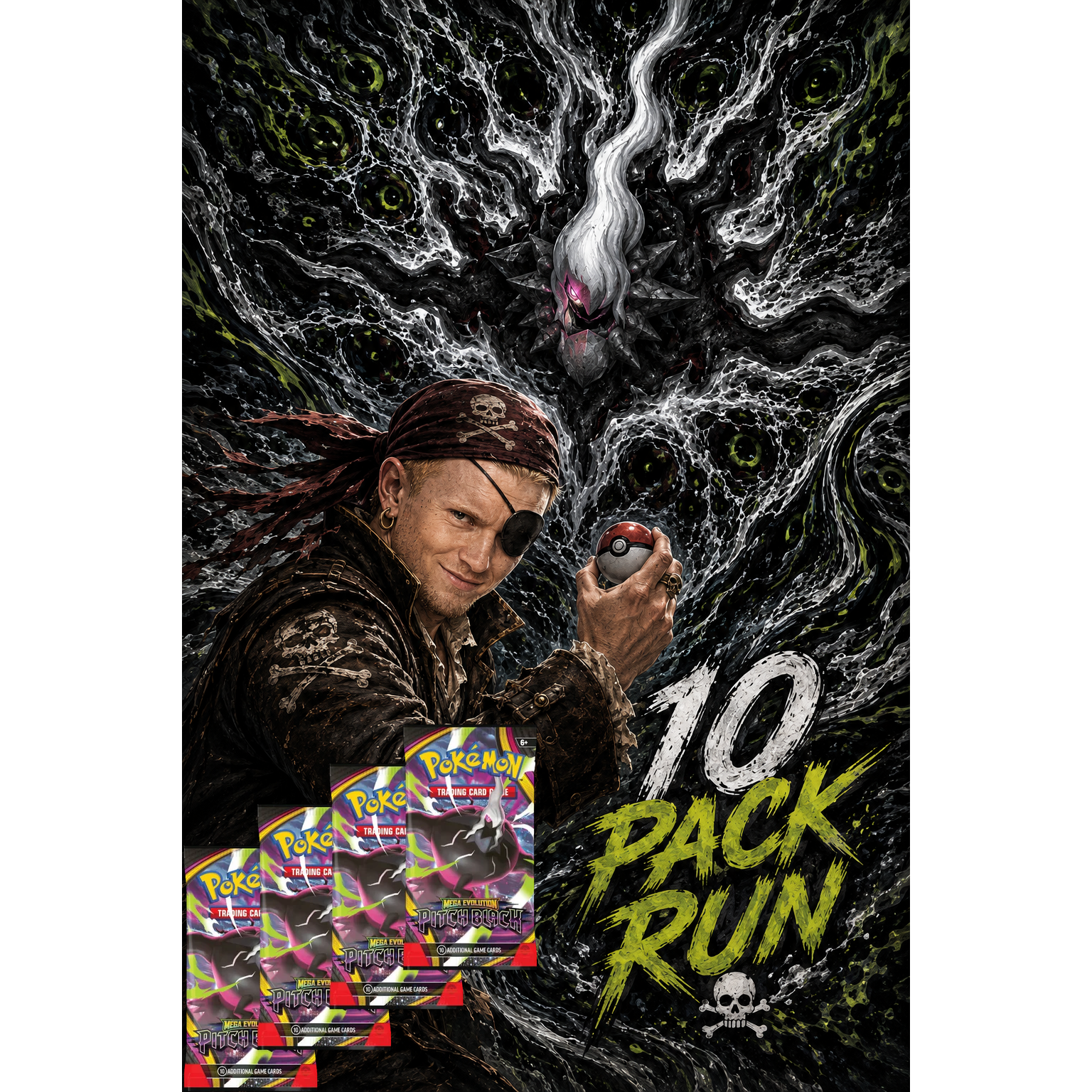 Pokemon - Trick's Snack Pack - Pitch Black 10 Pack Run (Åpnes live)