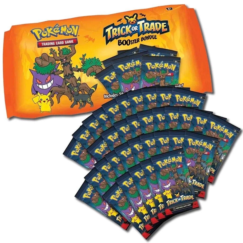 pokemon trading card game trick or trade booster bundle 2024 120 Mini Packs Sealed each containing three colorful cards from the Pokmon Trading Card Game Pokemon Trick Or Trade 2024