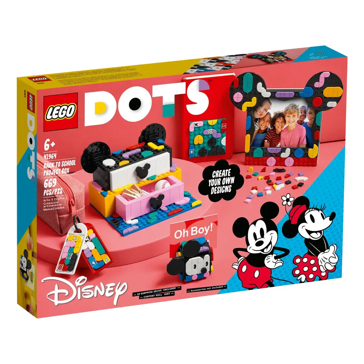 LEGO  41964 - Dots: Mickey Mouse & Minnie Mouse Back-to-School Project Box