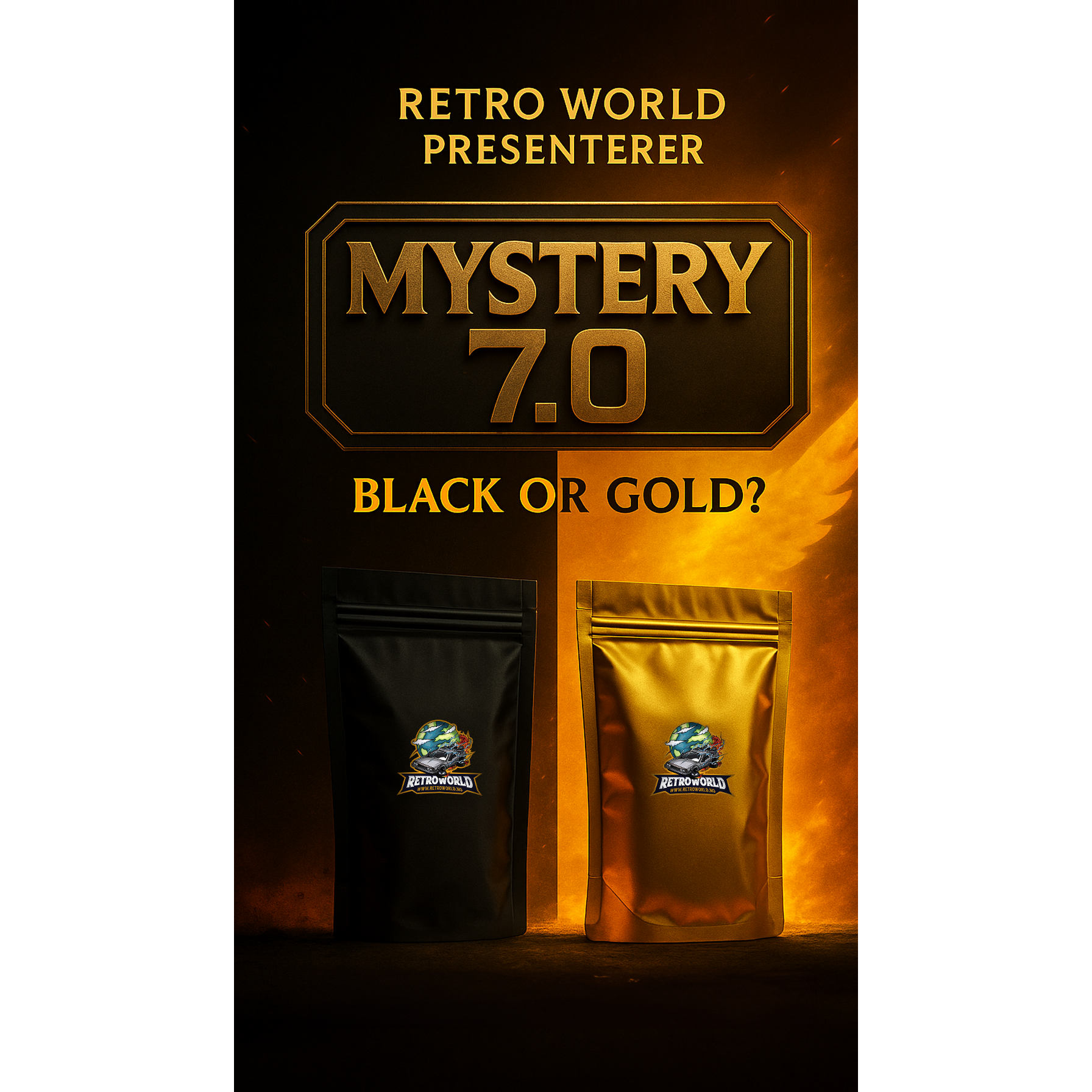Pokemon - Retro World Mystery 7.0 (Black or Gold?) (Kun 100 tilgjengelige)