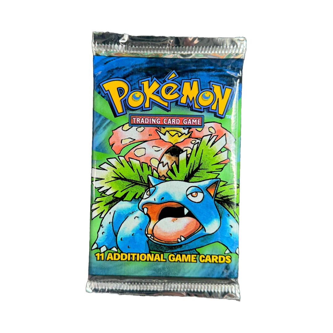 Pokemon - Base Set Unlimited (1999) - Booster Pack (Venusaur art) 21.4g HEAVY