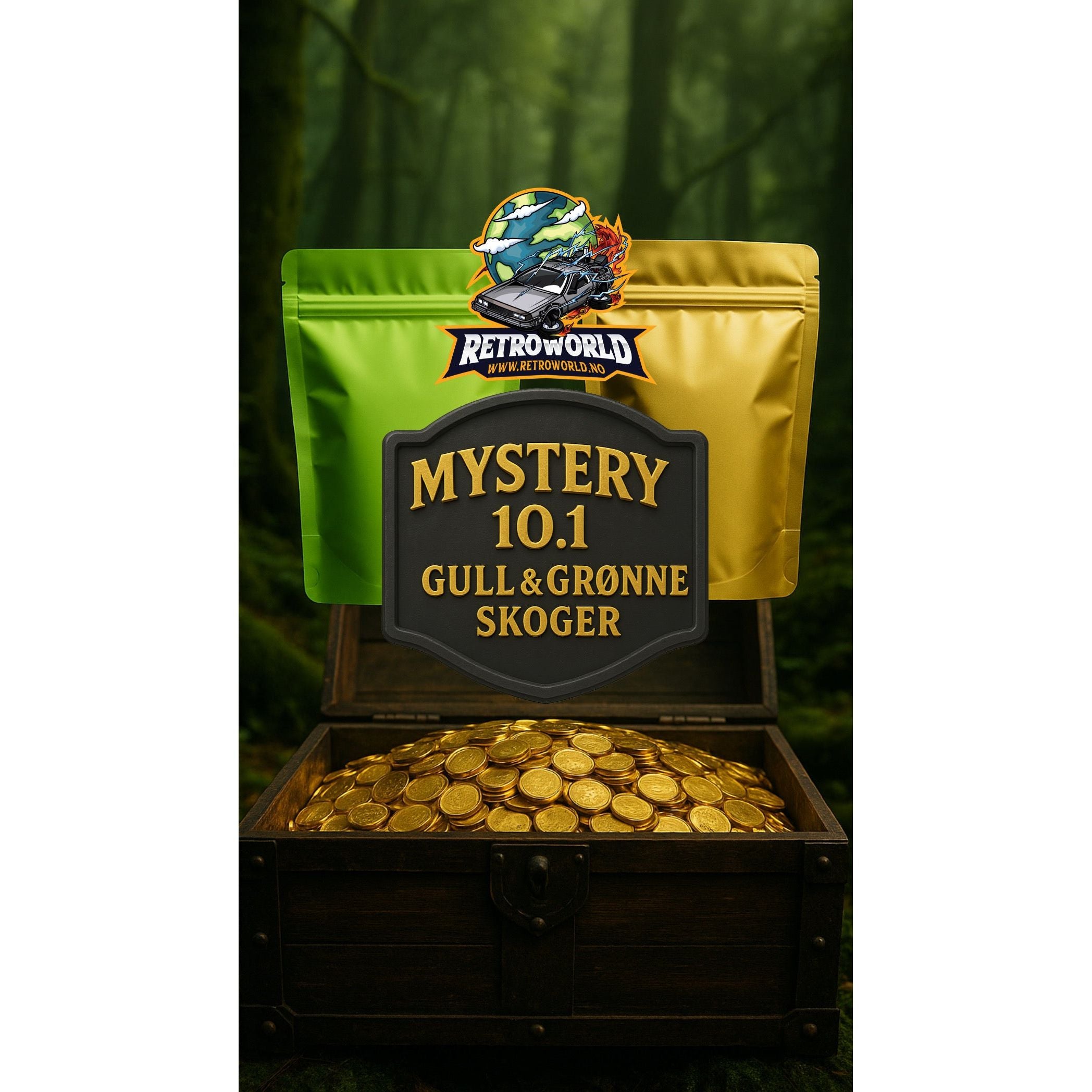 Pokemon - Retro World Mystery 10.1 Gull & Grønne Skoger (200 spots)