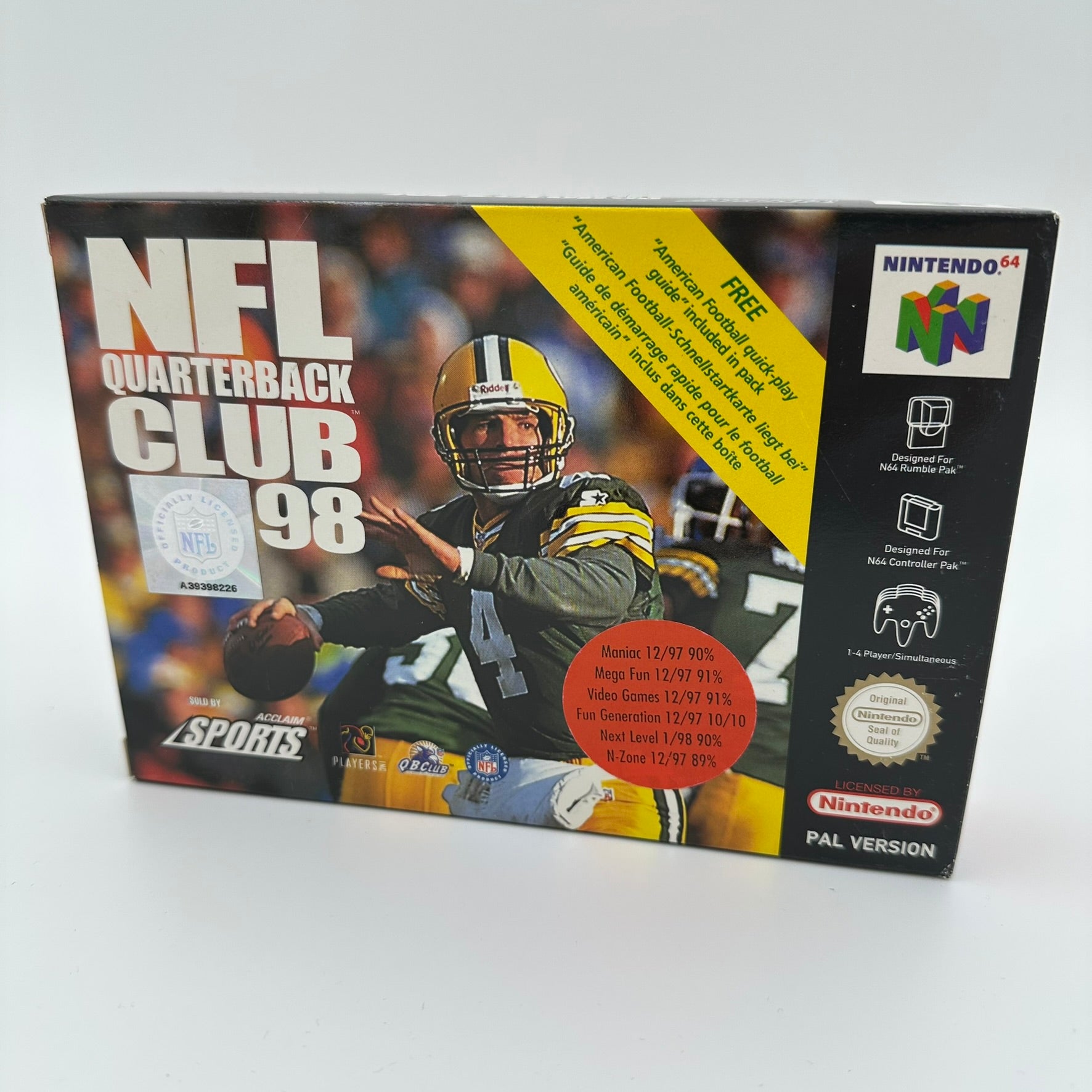 NFL Quarterback Club 98 - (N64) - CIB - PAL #207080