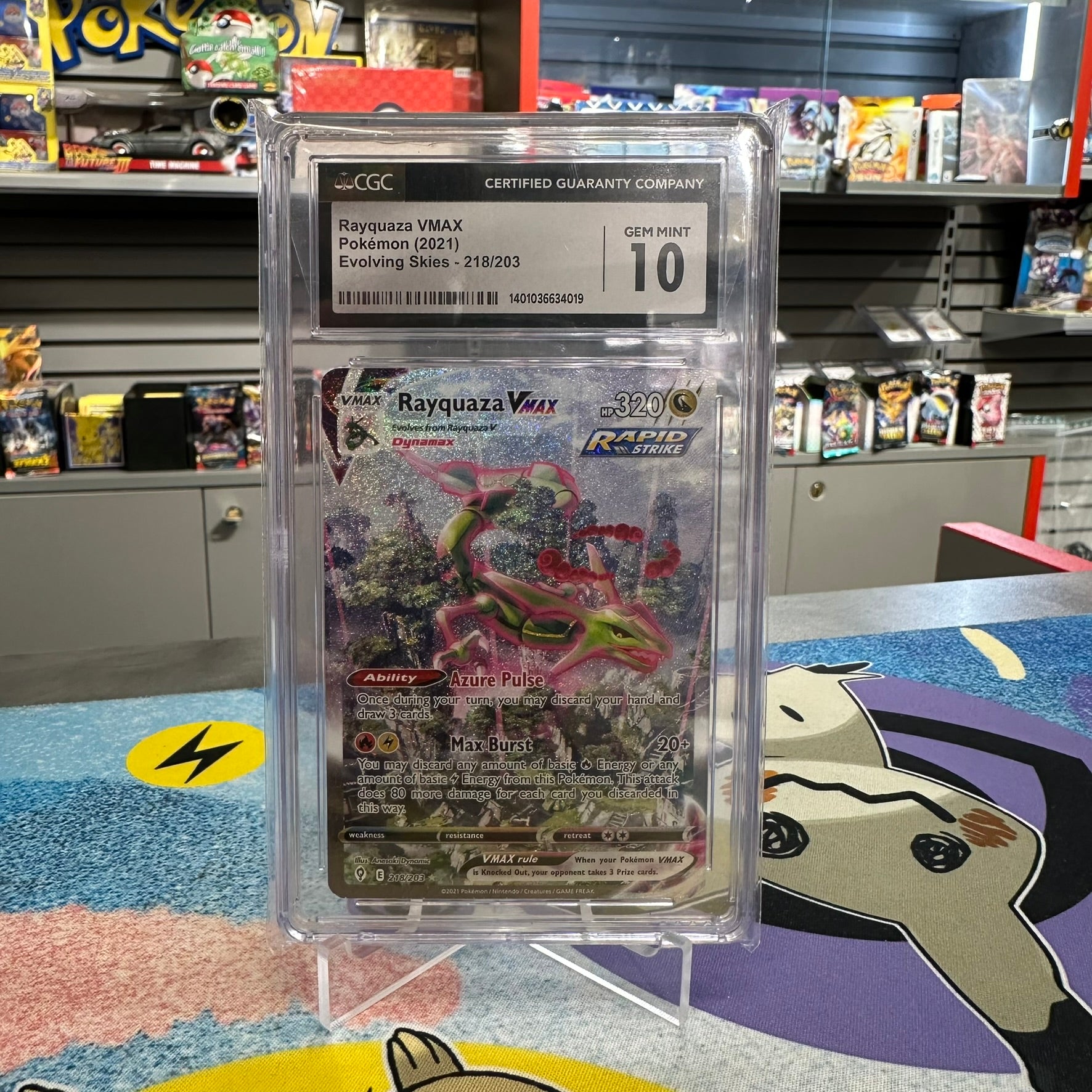 Pokemon - Rayquaza VMAX Evolving Skies 218/203 (CGC Gem Mint 10)