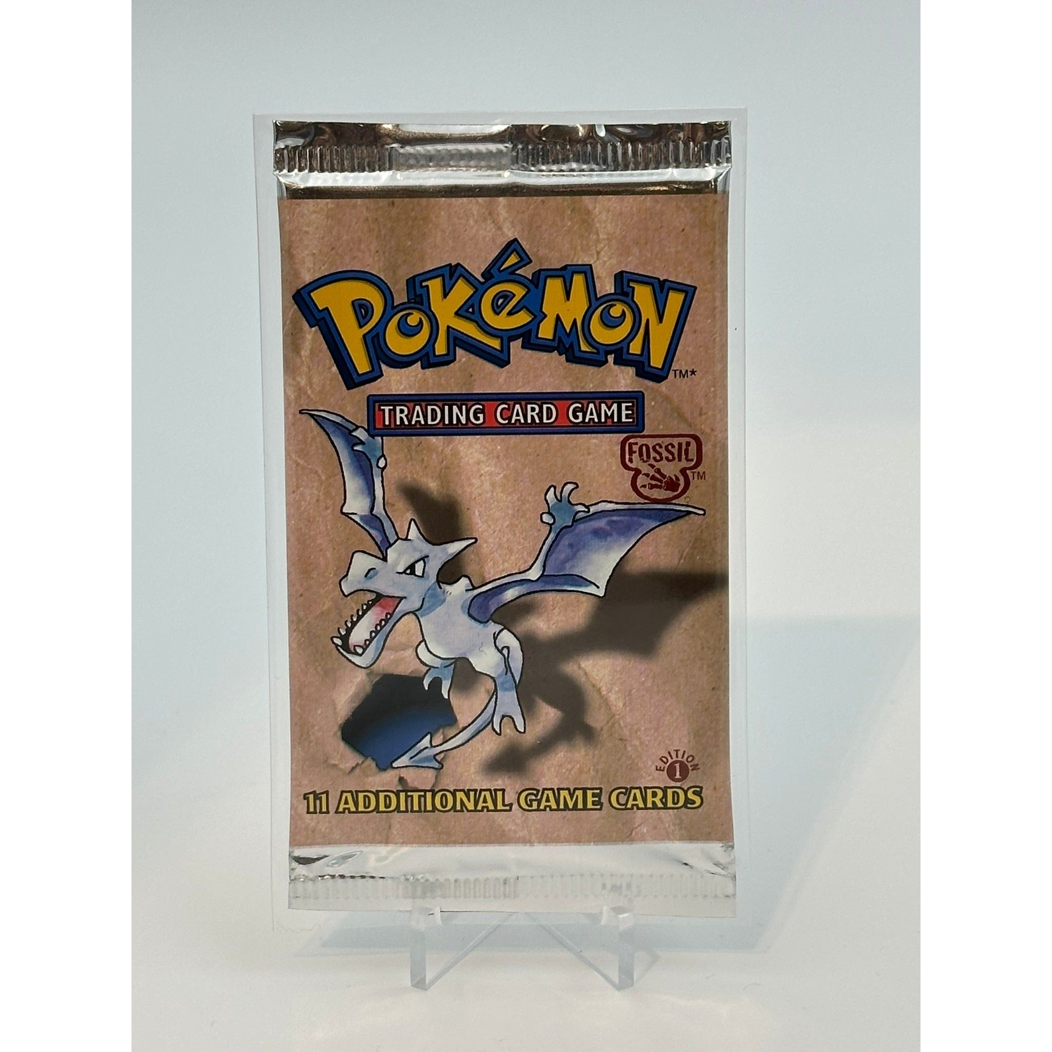 Pokemon - Fossil 1. Edition (1999) - Booster Pack (Aerodactyl art)