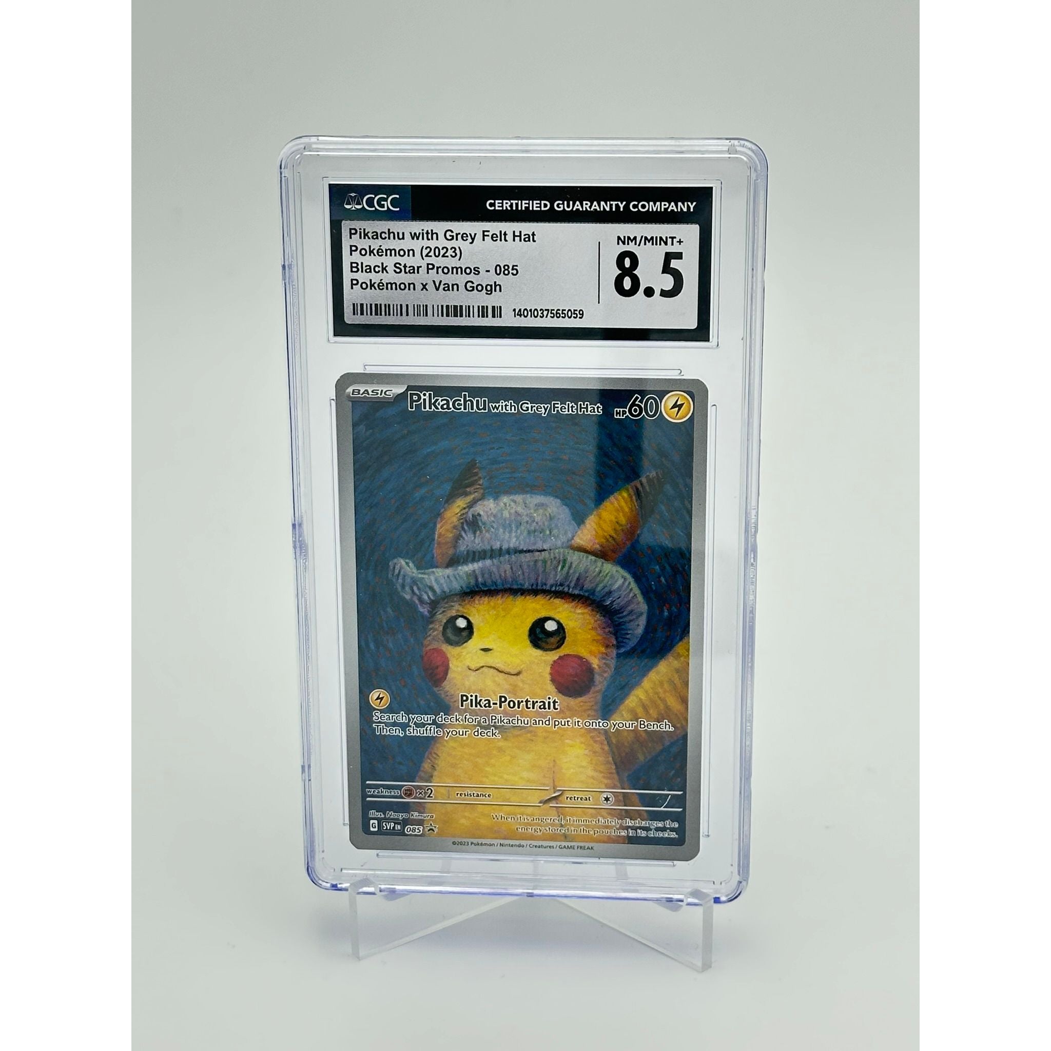 Pikachu with Grey Felt Hat – SVP Black Star Promo #085 – CGC 8.5 NM/Mint+