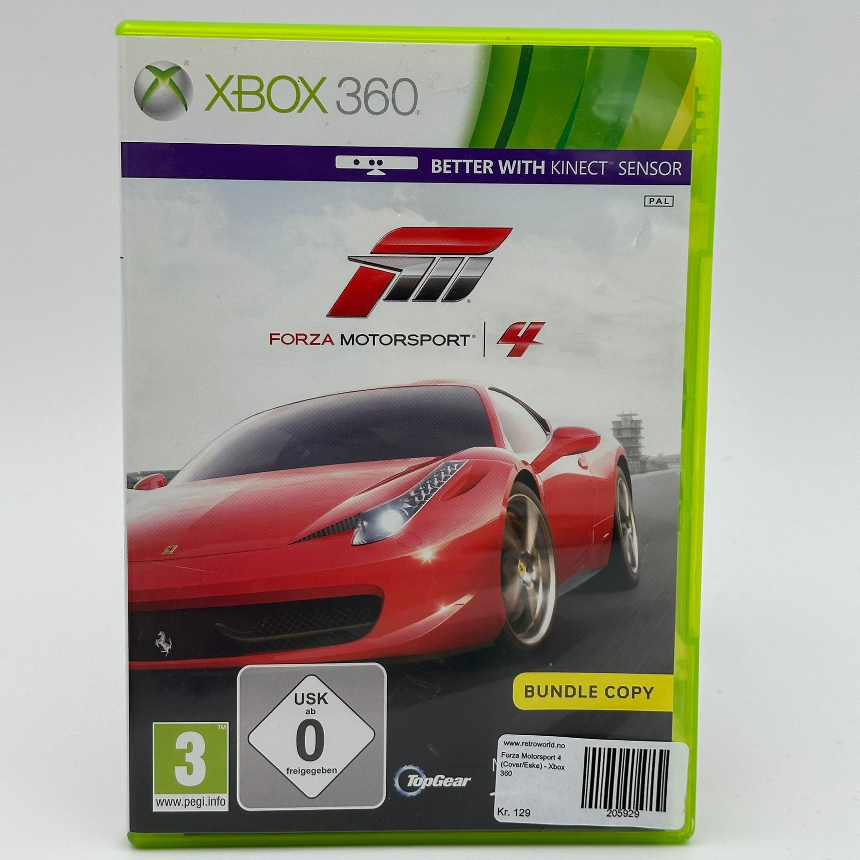 Forza Motorsport 4 (Cover/Eske) - Xbox 360