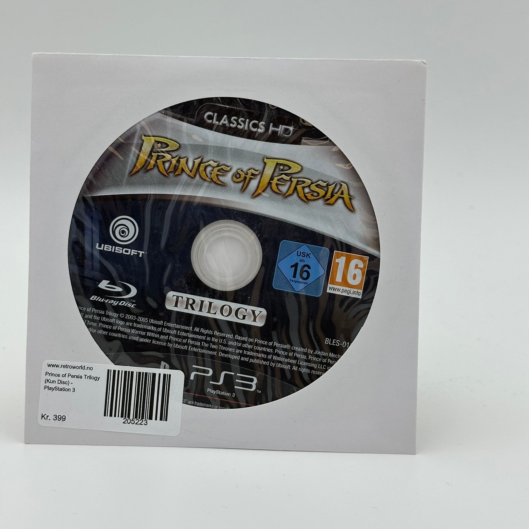 Prince of Persia Trilogy (Kun Disc) - PlayStation 3