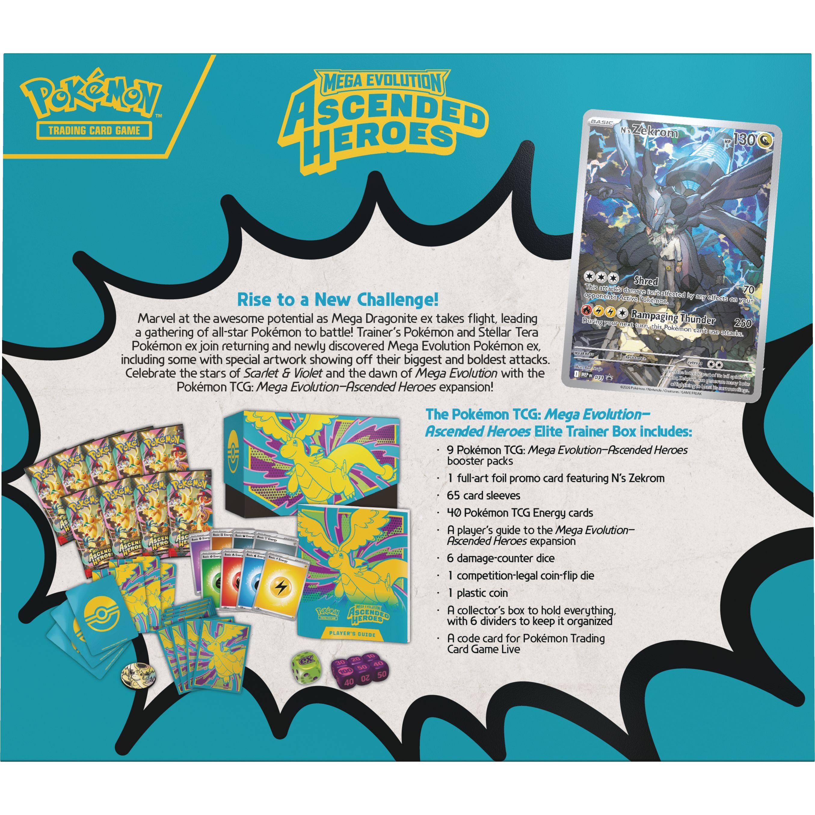 Pokemon - ME02.5 Mega Evolution Ascended Heroes - Elite Trainer Box (ETB) MAX 1 per kunde ÅPNES LIVE