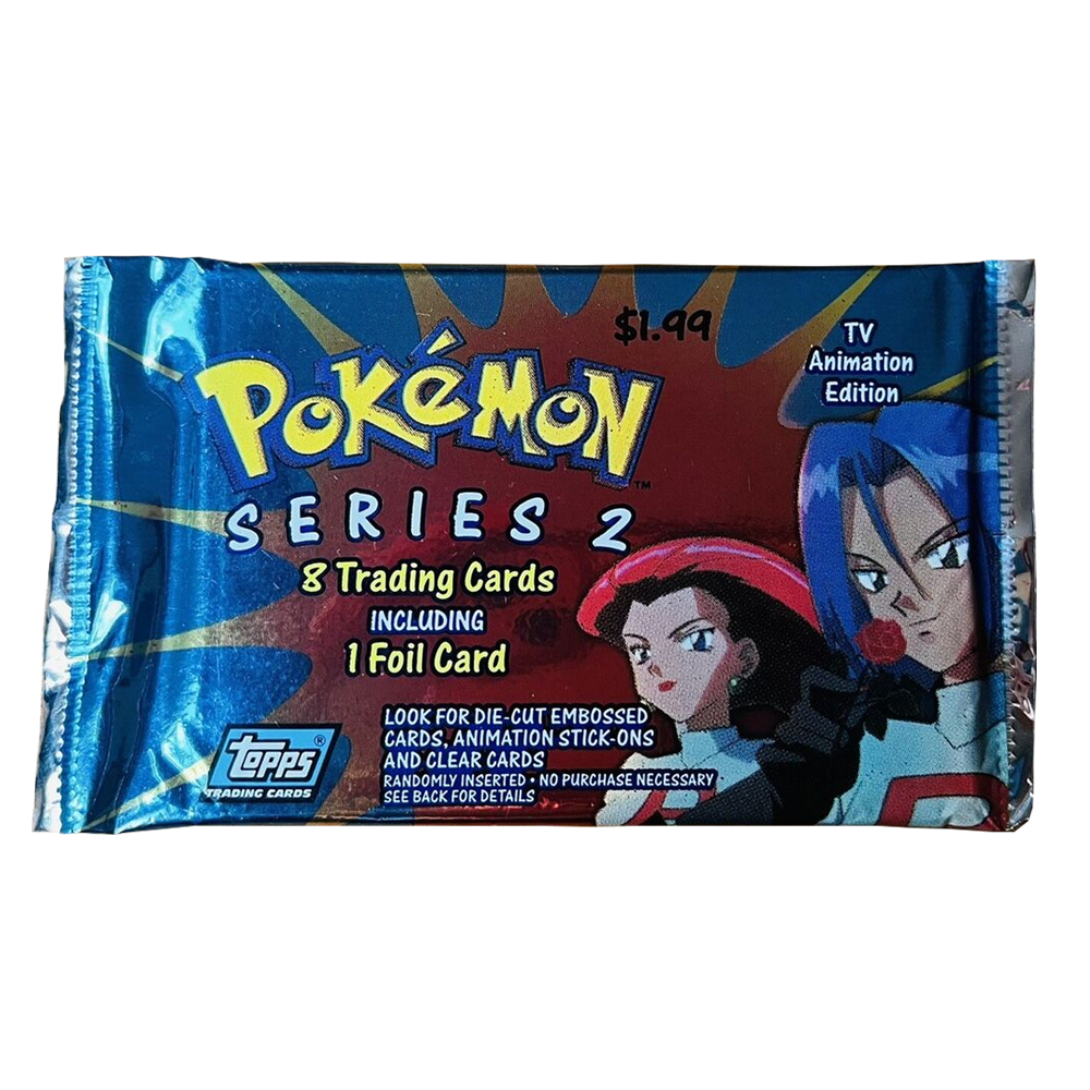 Pokemon - Topps Series 2 - Booster Pack (Fra 1999) (Box Break på TikTok 21.02)