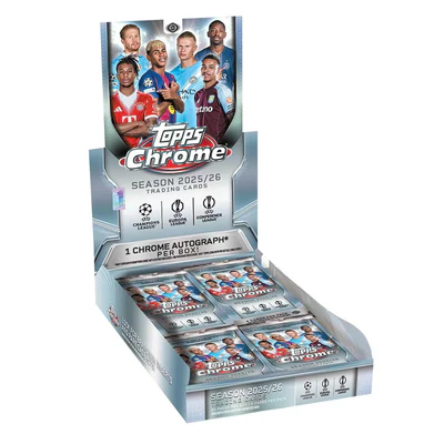 Box Break 10.mai! Topps Chrome UCC Season 2025/26 Hobby Boks (1/20 spots i en boks)