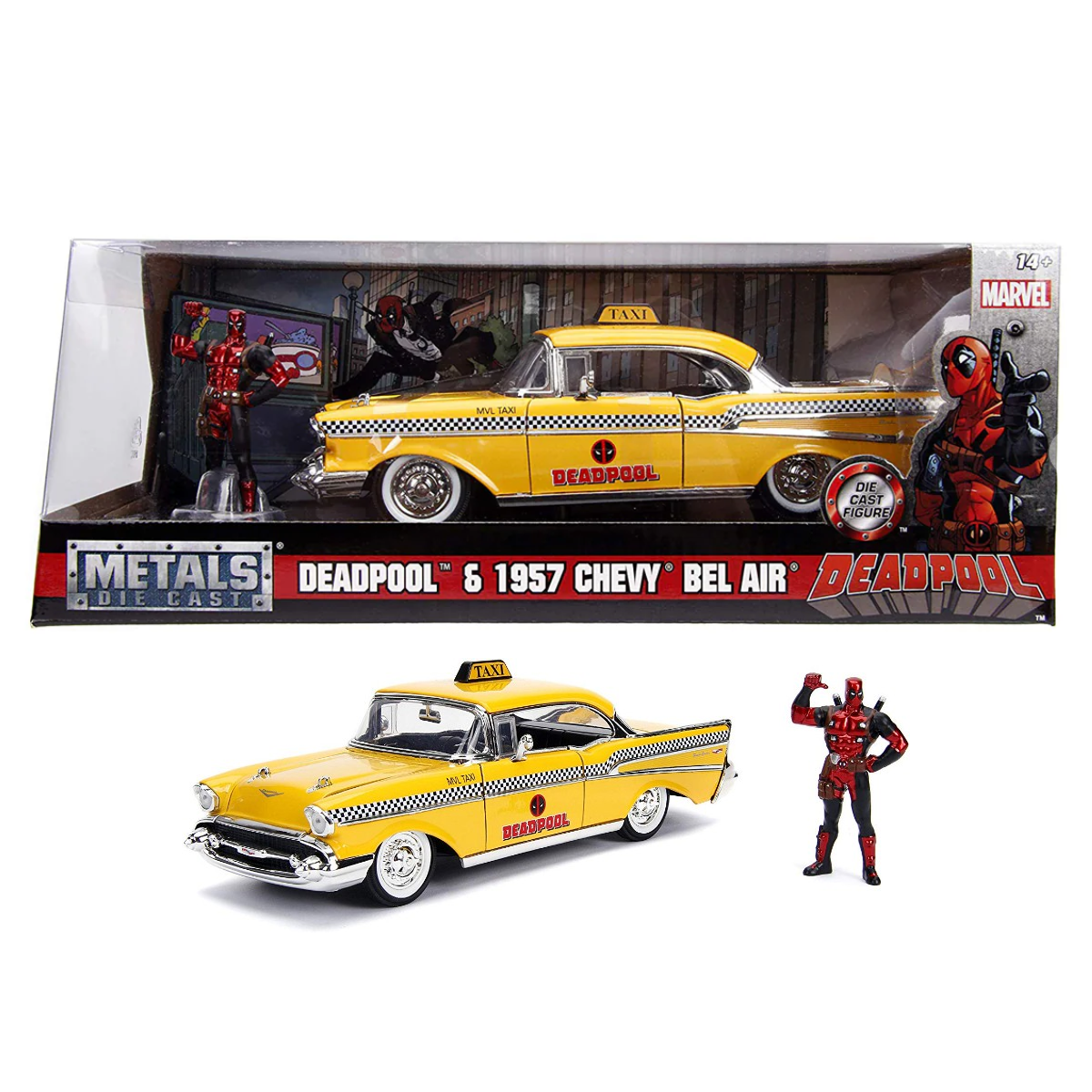 Deadpool & 1957 Chevrolet Bel Air - Metals Die Cast