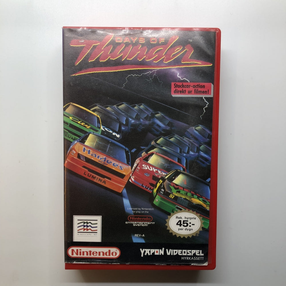 Days of Thunder Yapon Utleie cover - Nintendo NES