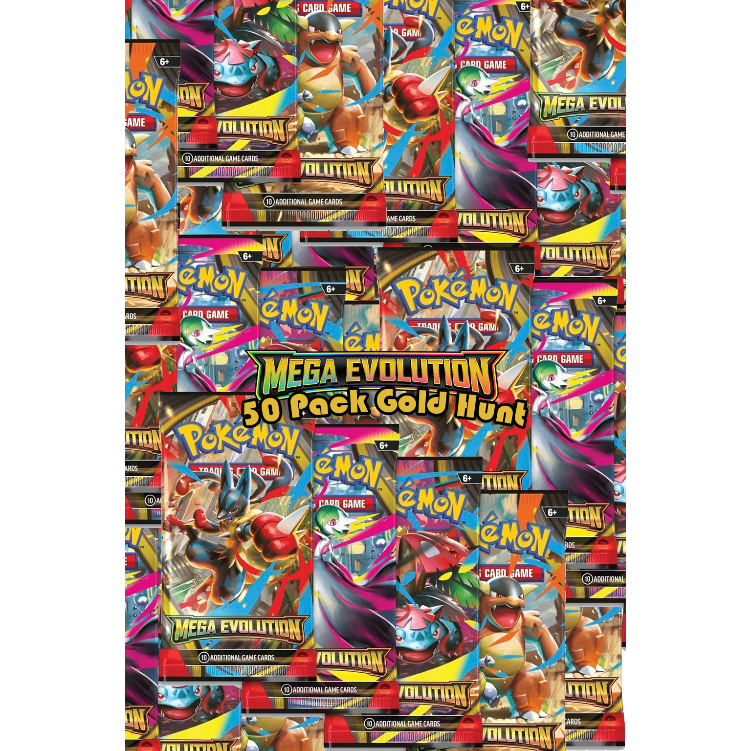 Pokemon - Mega Evolution - 50 Pack Gold Hunt