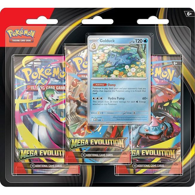 Pokemon - Mega Evolution - 3 Pack Blister (Tilfeldig promo)
