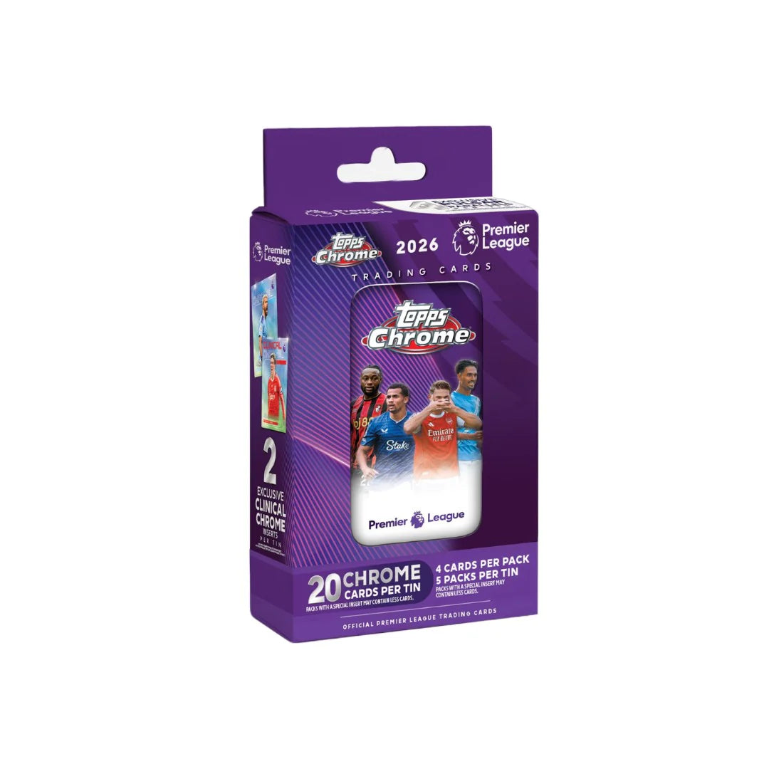 Topps Chrome Premier League 2026 Tinnboks