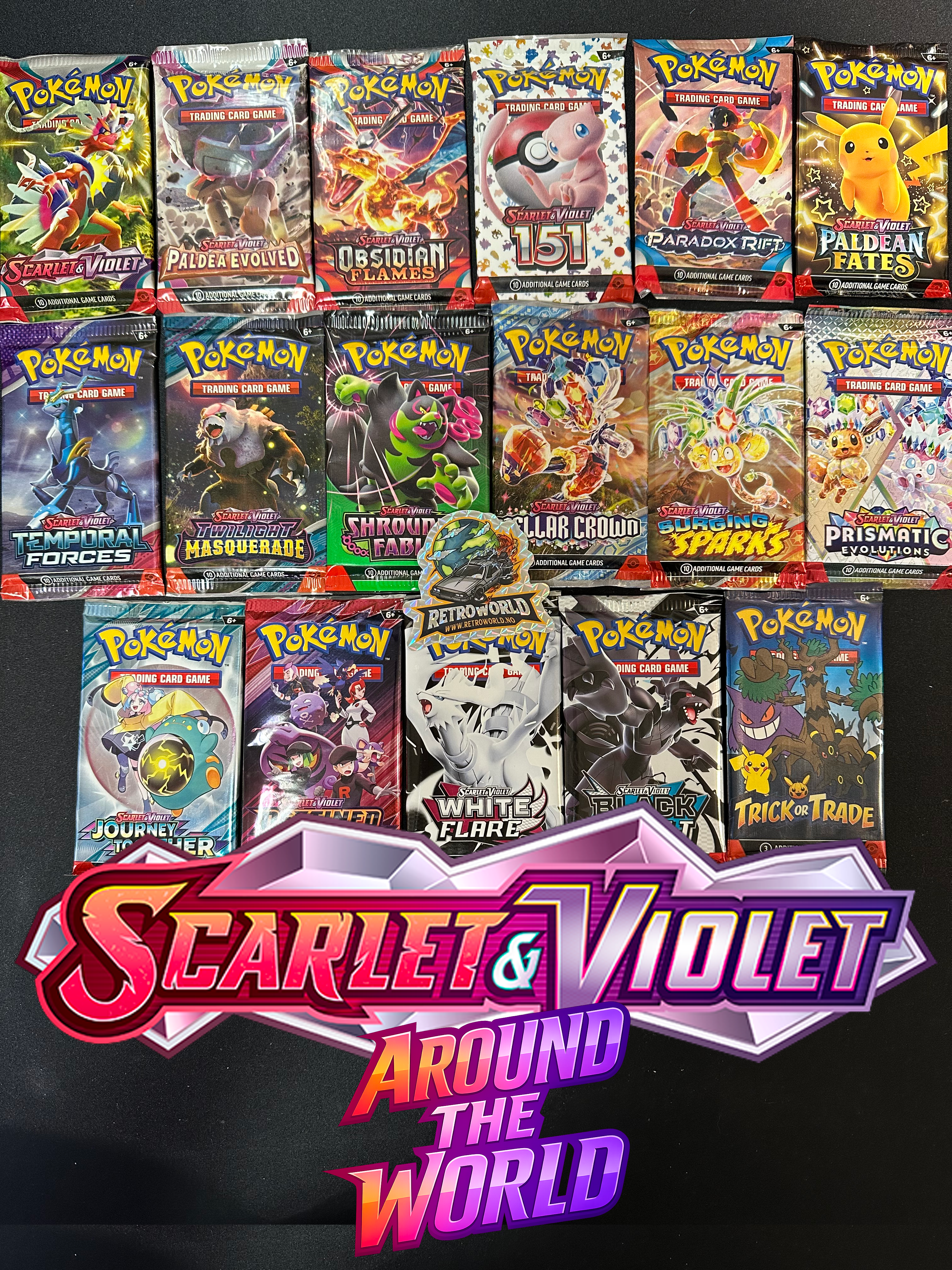Pokemon - Scarlet & Violet - Around the World (Alle booster packs)