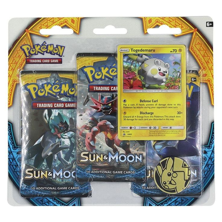 Pokemon - Sun & Moon Base Set - 3 Pack Blister (Tilfeldig promo)