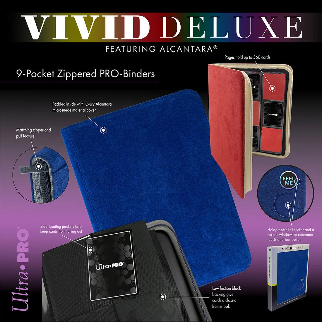 Ultra Pro - 360 9-pocket Deluxe Zippered Pro-Binder